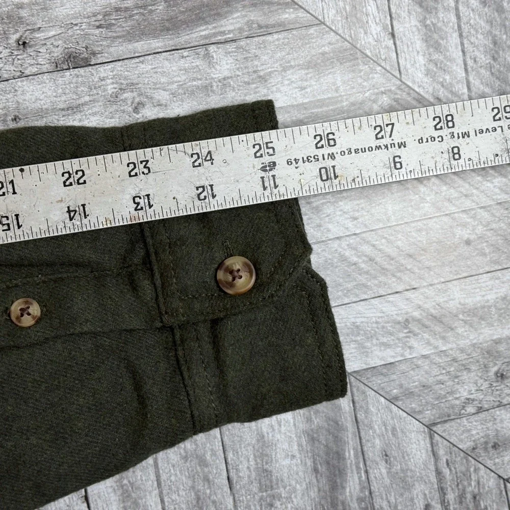 Lee Mens Regular Fit Sherpa Lined Shirt Jacket Olive Green Heavyweight Large